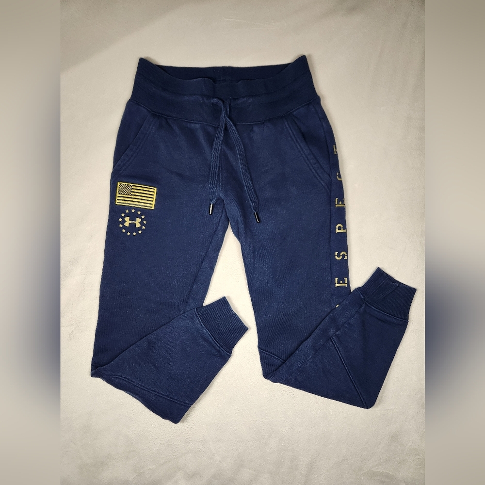 Under Armor Navy The Rock Respect Collection Joggers, Men Size S